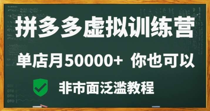 拼多多虚拟电商训练营月入30000+你也行,暴利稳定长久,副业首选-知享知识库