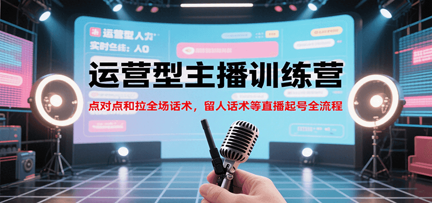 运营型主播训练营，点对点和拉全场话术，留人话术等直播起号全流程（更新8月）-知享知识库