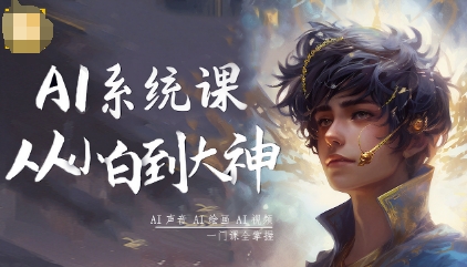 AI系统课程，从小白到大神系统学AI，AI声音-AI绘画-AI视频一门课全掌握-知享知识库