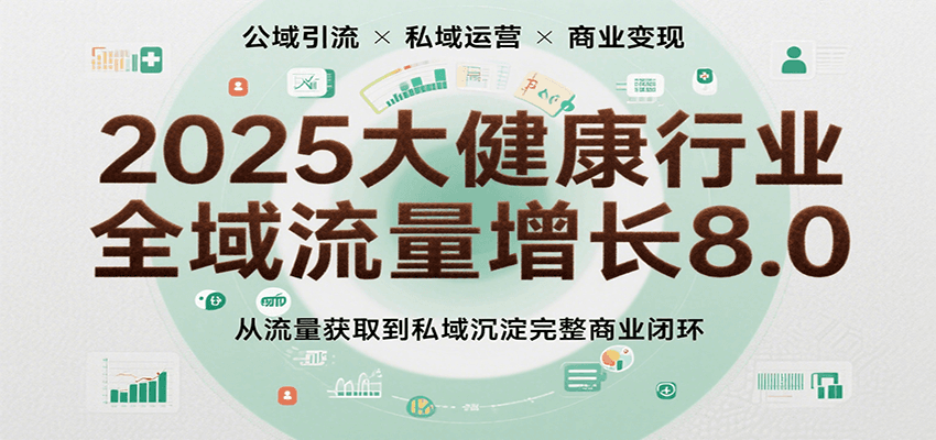 2025大健康行业全域流量增长8.0，从流量获取到私域沉淀完整商业闭环-知享知识库