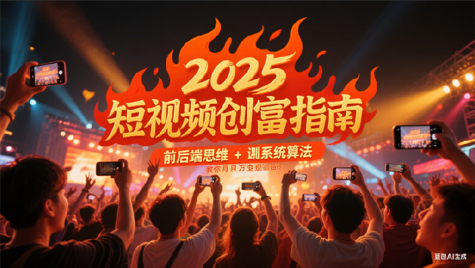 2025短视频创富指南,前后端思维 + 系统算法,教你月入过万变现路径-知享知识库