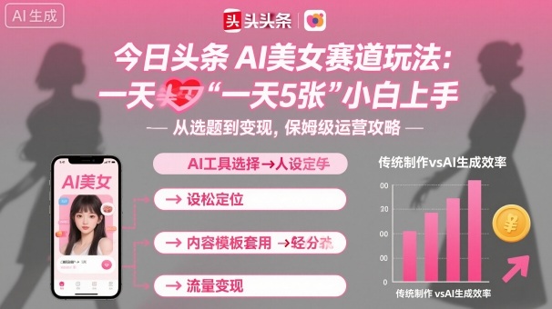 今日头条AI美女赛道玩法，一天轻松5张，小白轻松上手-知享知识库