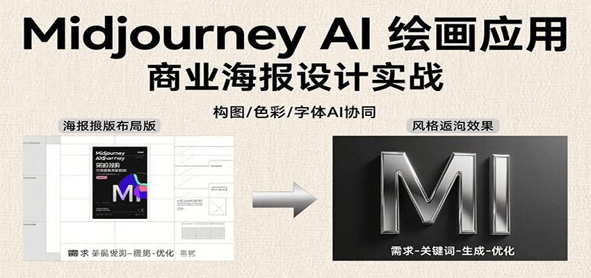 Midjourney AI绘画应用,关键词指令解析、漫画头像制作、海报设计、3D人物生成等-知享知识库