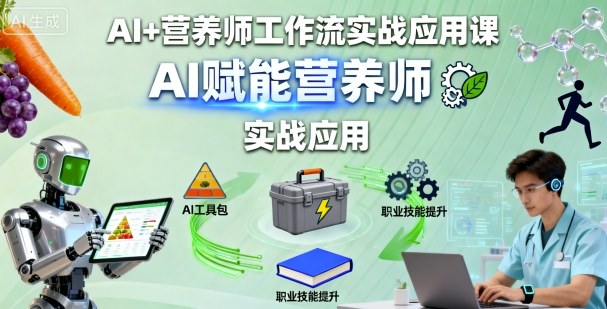 AI+营养师工作流实战应用课，AI赋能营养师-知享知识库