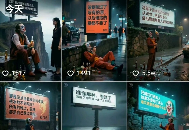 图片[2]-一条视频竟然15W赞！用AI制作小丑自嘲扎心文案视频，当下非常火爆的短视频流量神器-知享知识库