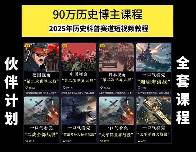 图片[2]-短视频历史赛道实战教程，手机电脑双端剪辑教程和账号运营指南与变现技巧-知享知识库