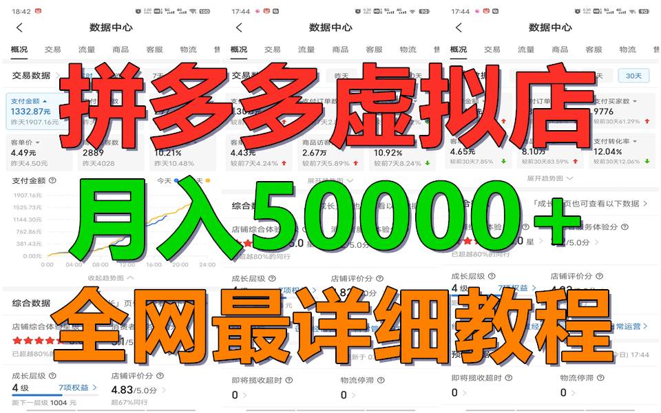 拼多多虚拟电商训练营月入50000+你也行，暴利稳定长久，副业首选-知享知识库