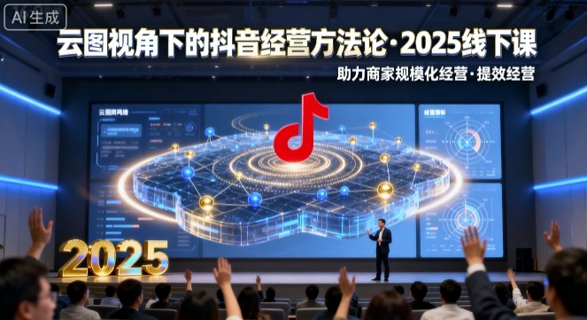 云图视角下的抖音经营方法论，2025线下课，助力商家规模化经营，提效经营（录音+字幕）-知享知识库