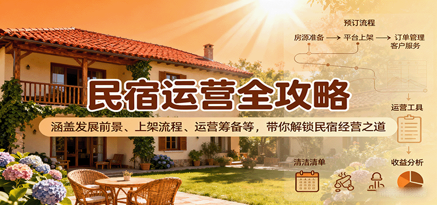 民宿运营全攻略：涵盖发展前景、上架流程、运营筹备等，带你解锁民宿经营之道-知享知识库