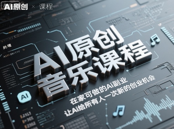 AI原创音乐课程,在家可做的Ai副业,让Ai给所有人一次新的创业机会-知享知识库