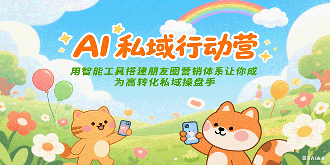 AI私域行动营:用智能工具搭建朋友圈营销体系让你成为高转化私域操盘手-知享知识库