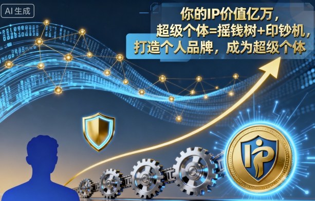 你的IP价值亿万,超级个体=摇钱树+印钞机,打造个人品牌,成为超级个体-知享知识库