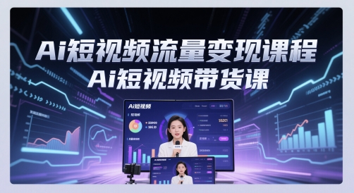 Ai短视频流量变现课程,Ai短视频带货课-知享知识库