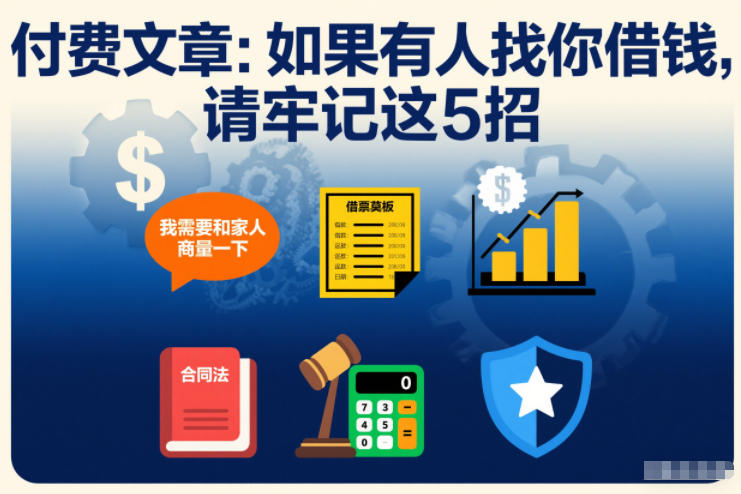 付费文章：如果有人找你借钱，请牢记这5招-知享知识库