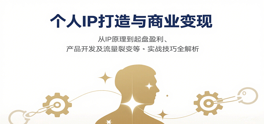 个人IP打造与商业变现,从IP原理到起盘盈利、产品开发及流量裂变等实战技巧全解析-知享知识库