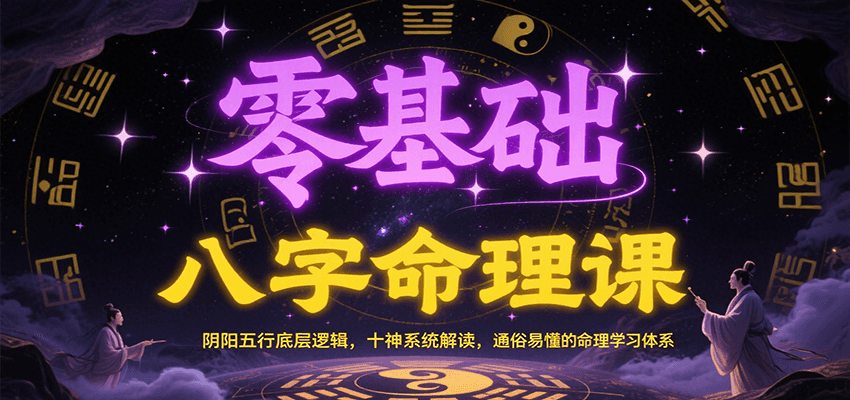 零基础八字命理课：阴阳五行底层逻辑，十神系统解读，通俗易懂的命理学习体系-知享知识库