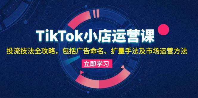 （13063期）TikTok小店运营课：投流技法全攻略，包括广告命名 扩量手法及市场运营方法-知享知识库