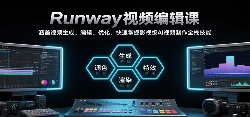 Runway视频编辑课,涵盖视频生成、编辑、优化,快速掌握影视级AI视频制作全栈技能-知享知识库