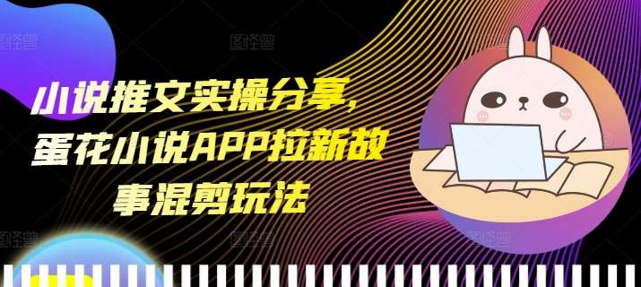小说推文实操分享，蛋花小说APP拉新故事混剪玩法-知享知识库