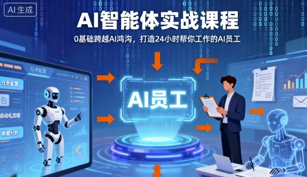 Ai智能体实战课程,0基础跨越Ai鸿沟,打造24小时帮你工作的Ai员工,打破常规,以实战定义Ai-知享知识库