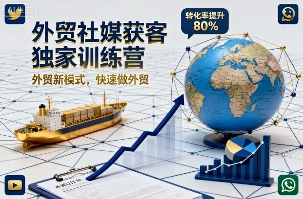 外贸社媒获客独家训练营,外贸新模式,快速做外贸-知享知识库