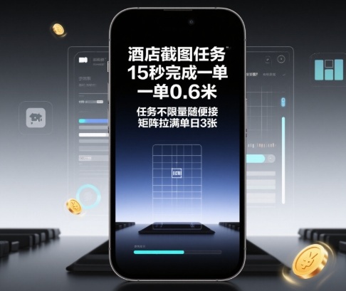 酒店截图任务,15秒完成一单,一单0.6米,任务不限量随便接,矩阵拉满单日3张【揭秘】-知享知识库
