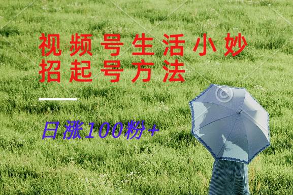视频号生活小妙招分享赛道， 起号涨粉新方法，日涨100粉-知享知识库