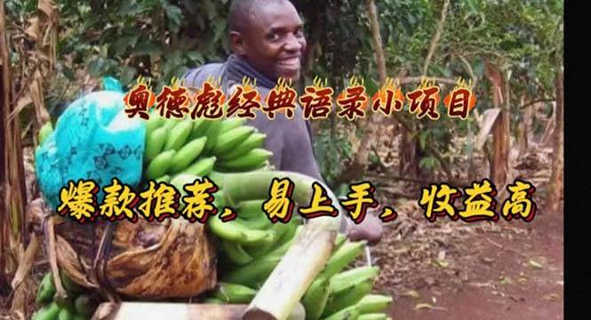 (11030期)奥德彪经典语录小项目,爆款推荐,易上手,收益高-知享知识库