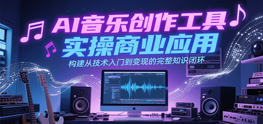 AI音乐创作工具实操商业应用,构建从技术入门到变现的完整知识闭环-知享知识库