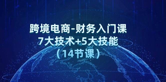 （12047期）跨境电商-财务入门课：7大技术+5大技能（14节课）-知享知识库