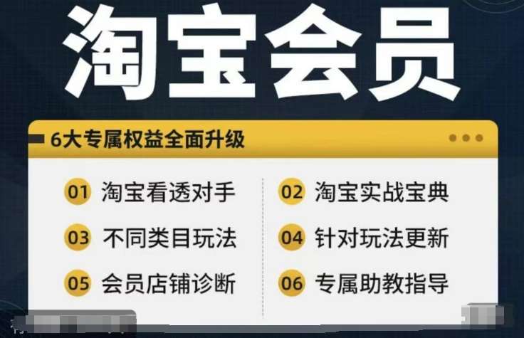 淘宝会员【淘宝所有课程,全面分析对手】,初级到高手全系实战宝典-知享知识库