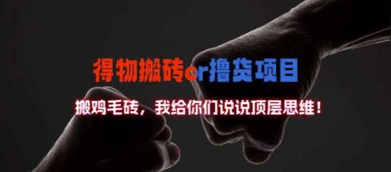 得物搬砖撸货项目?掰下数据，我给你们说说顶层思维【揭秘】-知享知识库