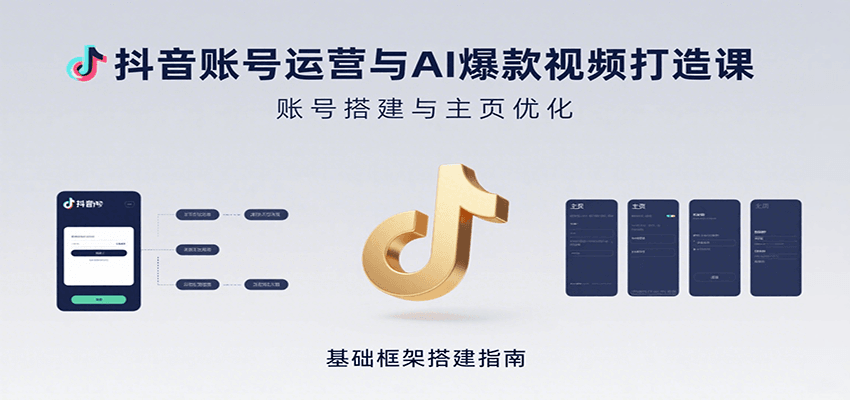 抖音账号运营与AI爆款视频打造课:含账号搭建、运营及多种AI特效视频制作方法-知享知识库