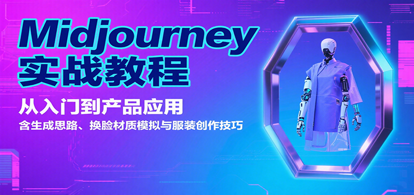 Midjourney实战教程:从入门到产品应用,含生成思路、换脸材质模拟与服装创作技巧-知享知识库
