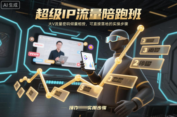 超级IP流量陪跑班，大V流量密码倾囊相授，可直接落地的实操步骤-知享知识库