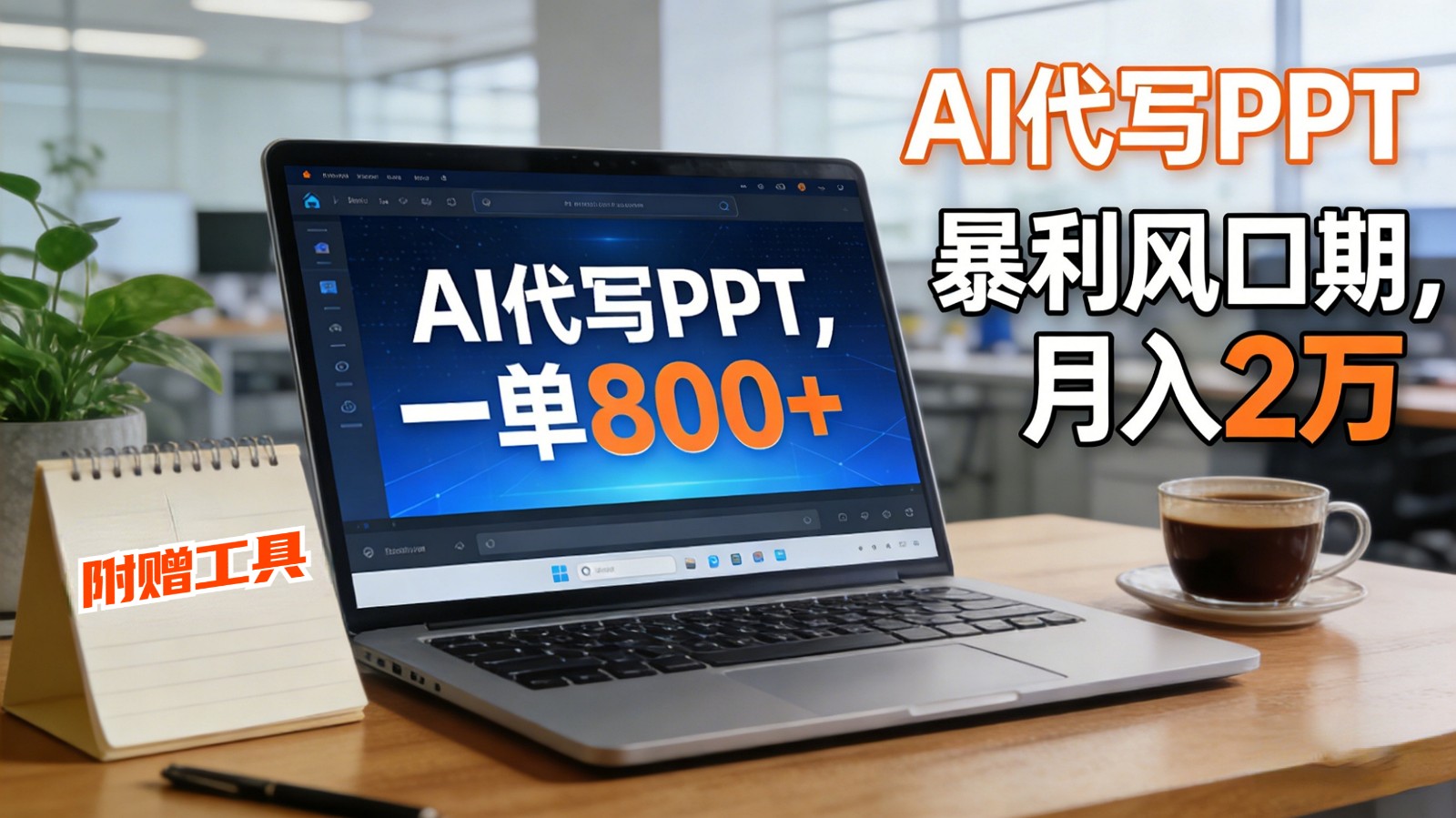 AI 代写做 PPT！一单狂赚 800+，风口期月入 2 万（工具 + 提示词直接送）-知享知识库