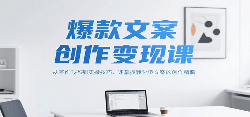 爆款文案创作变现课，从写作心态到实操技巧，速掌握转化型文案的创作精髓-知享知识库