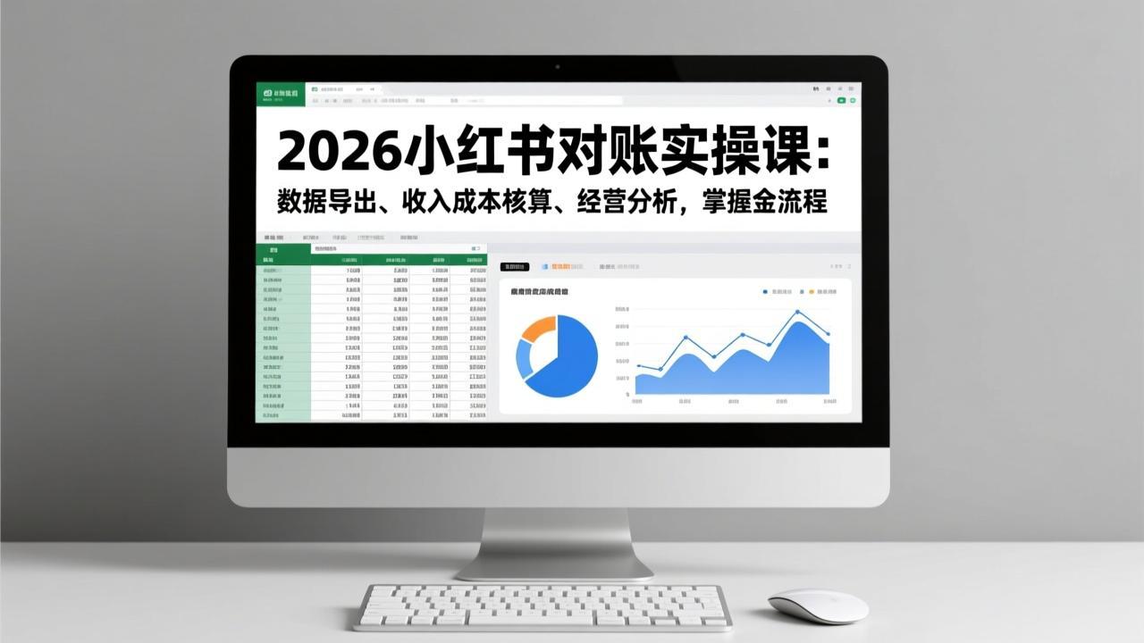 （17071期）2026小红书对账实操课：数据导出、收入成本核算、经营分析，掌握全流程-知享知识库
