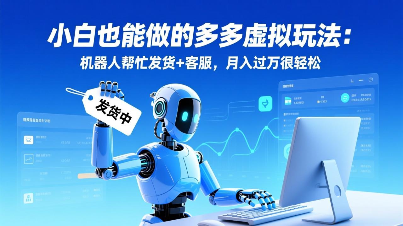 (17230期)小白也能做的多多虚拟玩法:机器人帮忙发货+客服,月入过万很轻松-知享知识库
