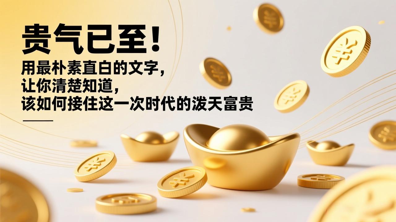 （17049期）付费文章：贵气已至！用最朴素直白的文字，让你清楚知道，该如何接住这一次时代的泼天富贵-知享知识库