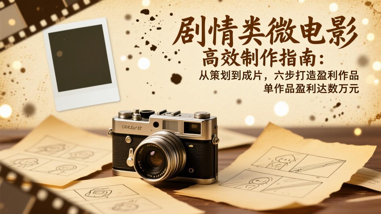 （17086期）剧情类微电影高效制作指南：从策划到成片，六步打造盈利作品，单作品盈利达数万元-知享知识库