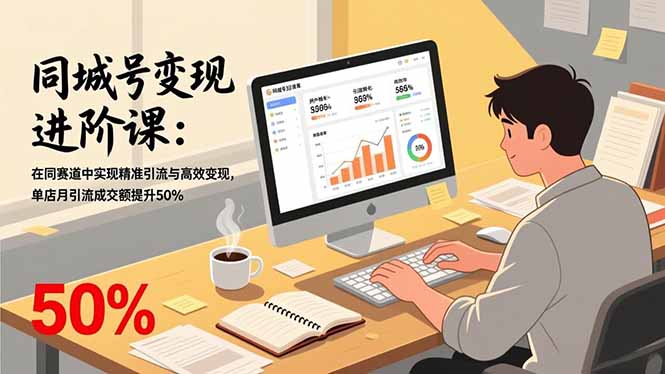 （17015期）同城号变现进阶课：在同城赛道中实现精准引流与高效变现，单店月引流成交额提升50%-知享知识库