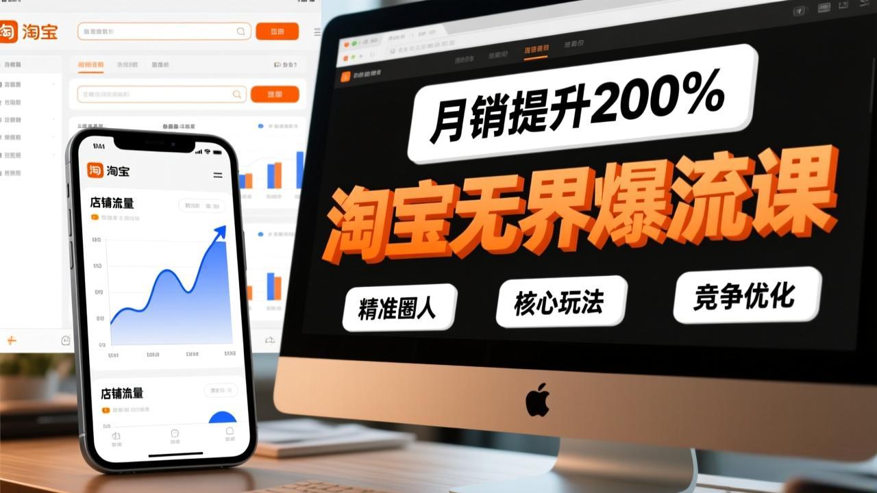 （17132期）淘宝无界爆流课，精准圈人、核心玩法、竞争优化，快速引爆店铺流量，月销提升200%-知享知识库