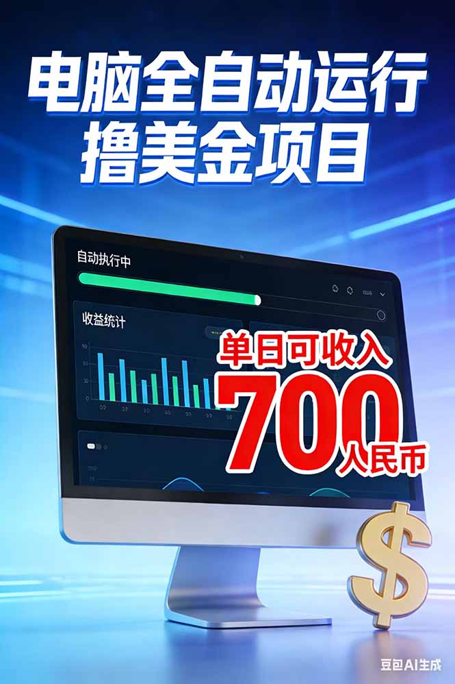 （17169期）2026年电脑全自动赚美金项目，单电脑日收益700+-知享知识库