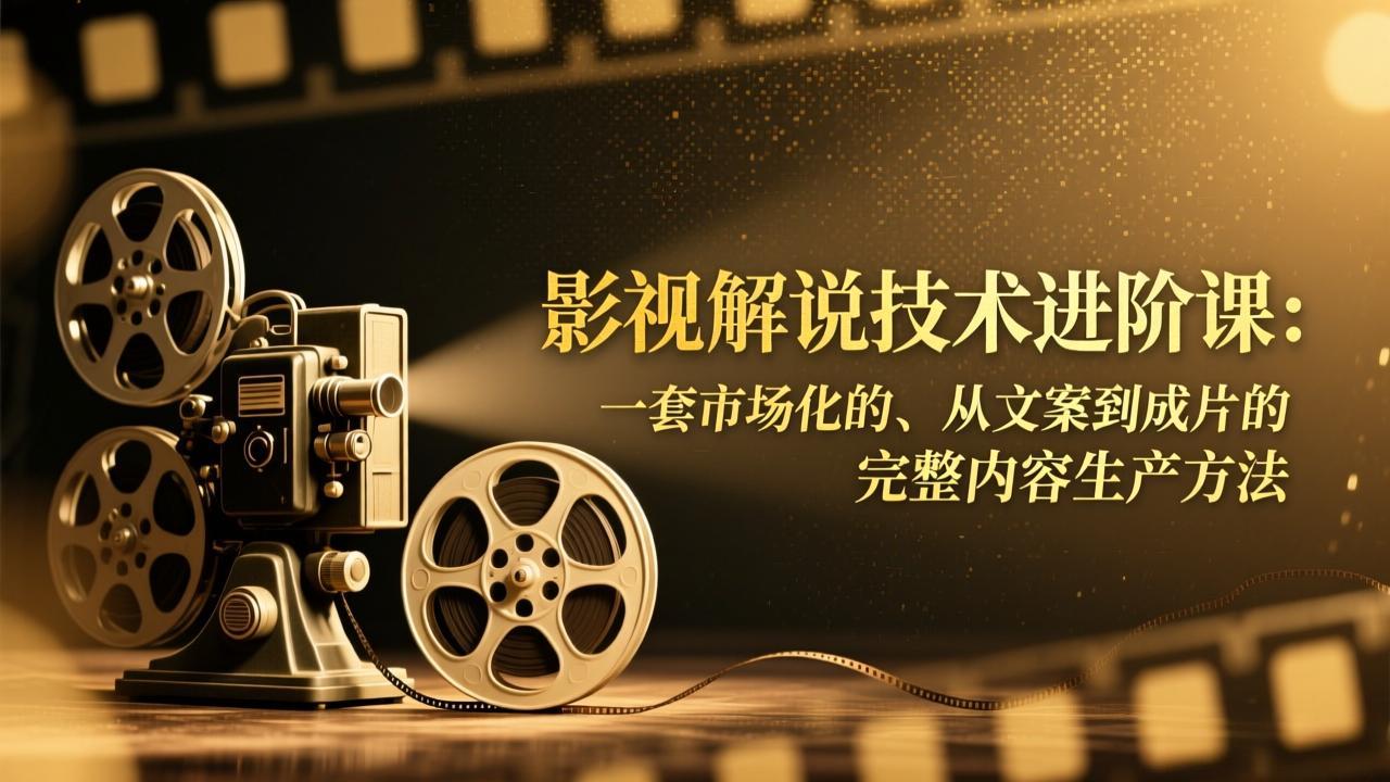 （17185期）影视解说技术进阶课：一套市场化的、从文案到成片的完整内容生产方法-知享知识库