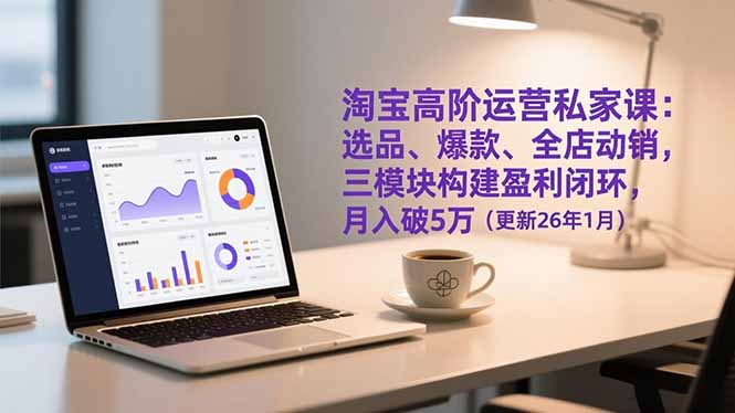 （17016期）淘宝高阶运营私家课：选品、爆款、全店动销，三模块构建盈利闭环，月入破5万（更新26年1月）-知享知识库