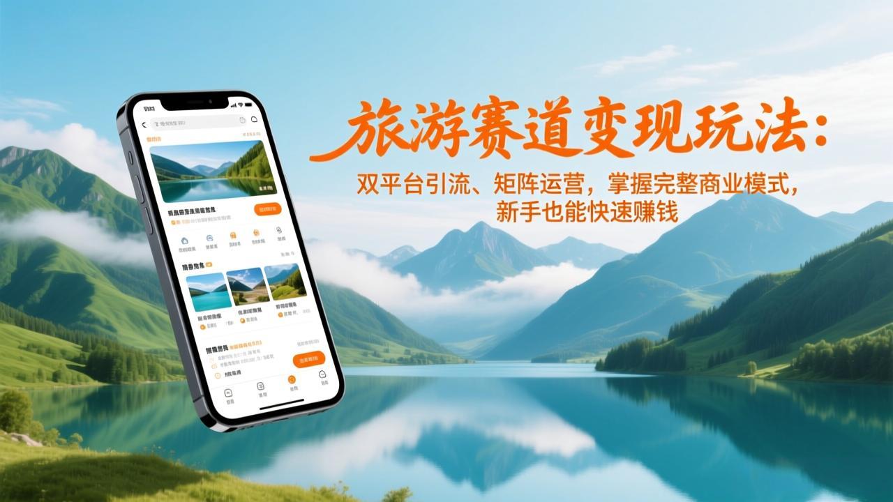 （17153期）旅游赛道变现玩法：双平台引流、矩阵运营，掌握完整商业模式，新手也能快速赚钱-知享知识库