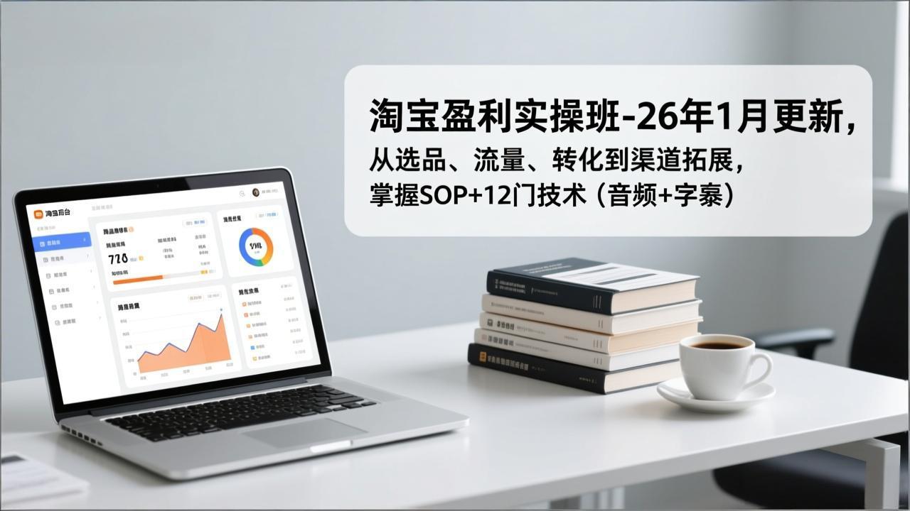 （17105期）淘宝盈利实操班-26年1月更新，从选品、流量、转化到渠道拓展，掌握SOP+12门技术（音频+字幕）-知享知识库