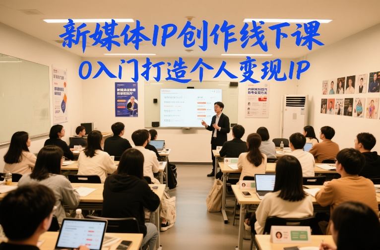 新媒体IP创作线下课,0入门打造个人变现IP-知享知识库