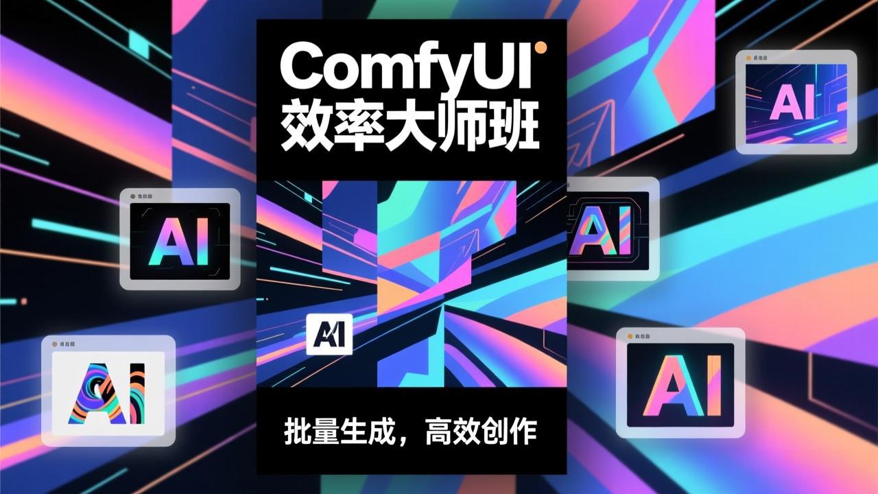 （17107期）ComfyUI效率大师班：工作流搭建，批量生成，将个人AI出图效率提升5-10倍，月接单收入1-3万-知享知识库